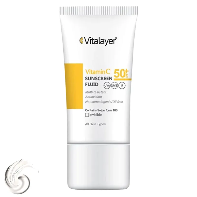 فلوئید ضد آفتاب SPF50+ ویتامین C ویتالایر